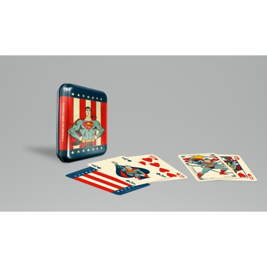 Карти за игра Superman Vintage метална кутия