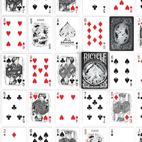 Playing Cards Bicycle Black Dragon