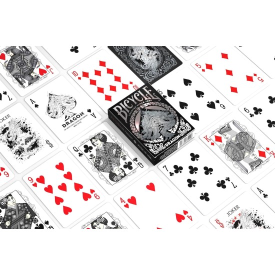 Playing Cards Bicycle Black Dragon
