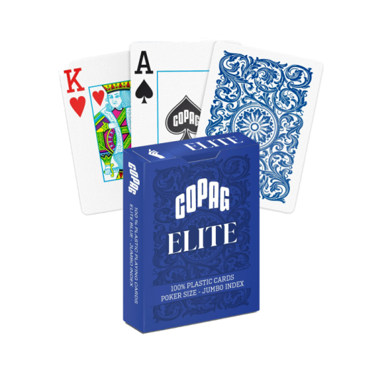 Карти за игра Copag Elite Poker size Jumbo index Blue