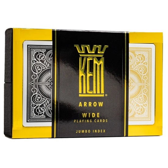 Карти за игра KEM poker Jumbo index Black & Gold